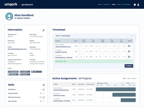 Talent timesheet pre-filled with planned hours